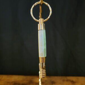 Handmade Brass and Acrylic Whistle Key ring